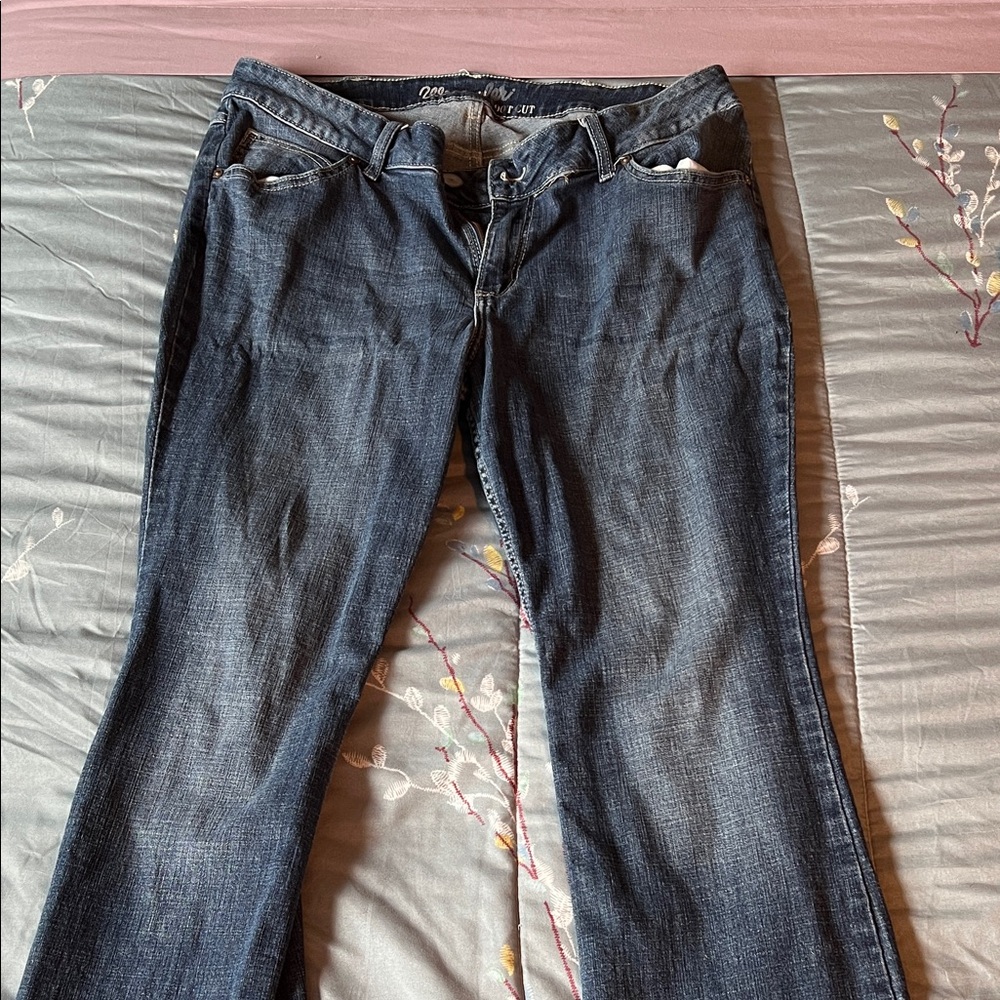 Wrangler Dark Blue Boot Cut Jeans 18w x 30